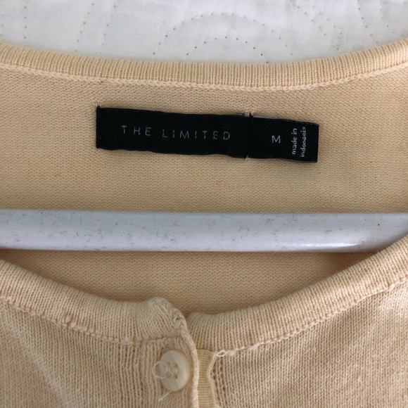 Limited brand basic cardigan in pale yellow. - Picture 4 of 5